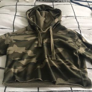 Cropped camo hoodie from Garage